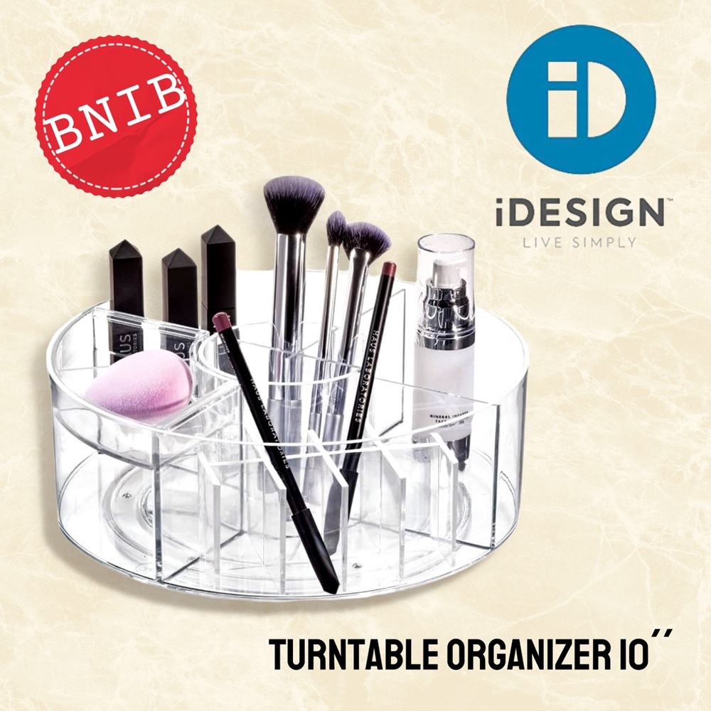 *🆕📦*BNIB* IDESIGN | Customizable 10" Turntable Organizer - Clear - plastic
